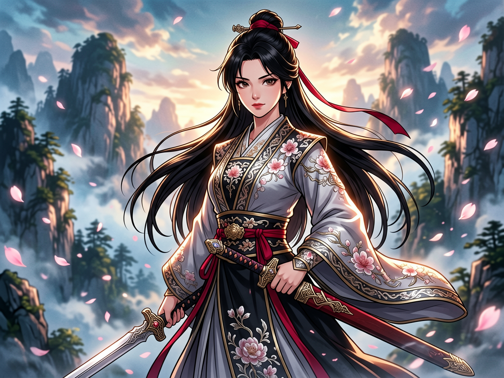 Chinese anime style — guoman cel-shaded illustration