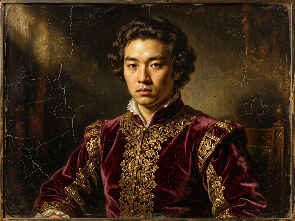 Oil painting style — Renaissance Baroque portrait